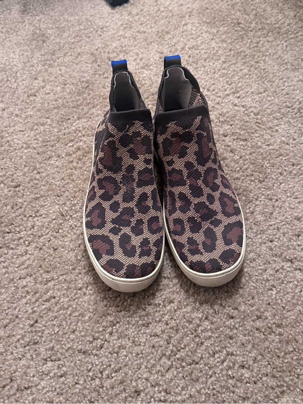 Rothy’s Leopard Print Slip-On Sneakers - Brown & Black